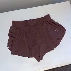 brown flowy shorts